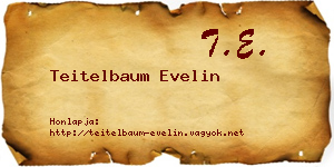 Teitelbaum Evelin névjegykártya